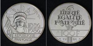 100 Franc Quinta República Francesa (1958 - ) Plata 