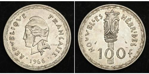 100 Franc Quinta República Francesa (1958 - ) Plata 