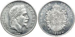 100 Franc Segundo Imperio francés (1852-1870) Platino Napoleon III (1808-1873)