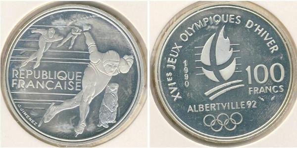 100 Franc Frankreich Silber 
