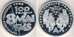100 Franc Fünfte Französische Republik (1958 - ) Silber 