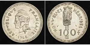 100 Franc Fünfte Französische Republik (1958 - ) Silber 