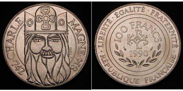 100 Franc Fünfte Französische Republik (1958 - ) Silber 