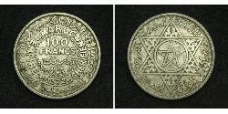 100 Franc Marokko Silber Mohammed V. (Marokko) (1909 - 1961)