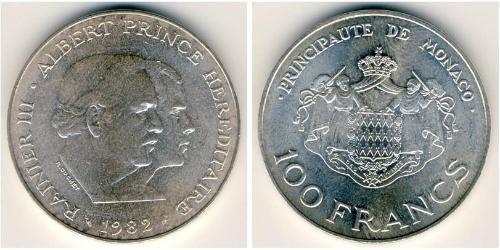 100 Franc Monaco Silber 