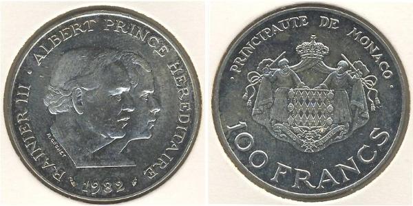 100 Franc Monaco Silber 