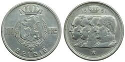 100 Franc Belgium Silver 