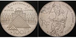 100 Franc France Silver 