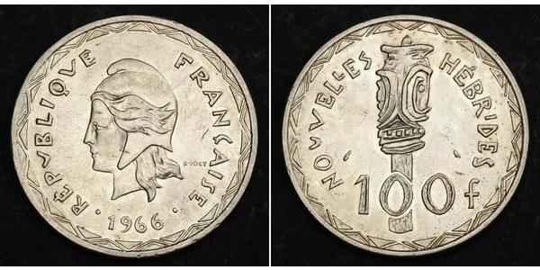 100 Franc French Fifth Republic (1958 - ) Silver 