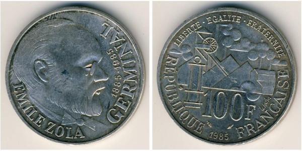 100 Franc French Fifth Republic (1958 - ) Silver 