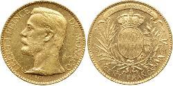 100 Franc Monaco 金 Albert I, Prince of Monaco (1848 - 1922)