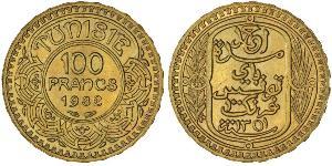 100 Franc Tunisia 金 
