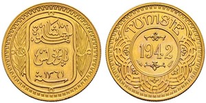 100 Franc Tunisia 金 