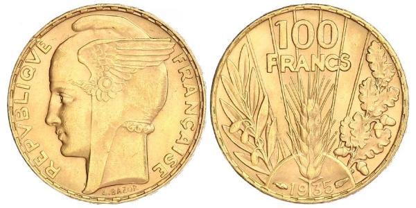 100 Franc 法兰西第三共和国 (1870 - 1940) 金 