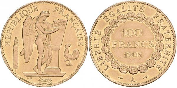 100 Franc 法兰西第三共和国 (1870 - 1940) 金 