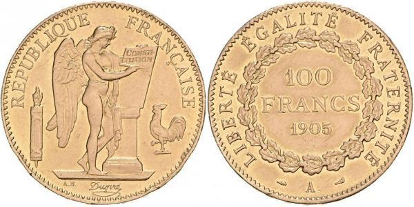 100 Franc 法兰西第三共和国 (1870 - 1940) 金 