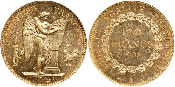 100 Franc 法兰西第三共和国 (1870 - 1940) 金 