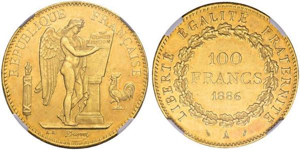 100 Franc 法兰西第三共和国 (1870 - 1940) 金 