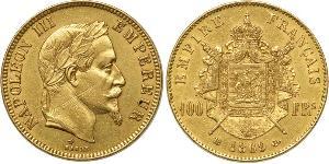 100 Franc 法蘭西第二帝國 (1852 - 1870) 金 拿破仑三世