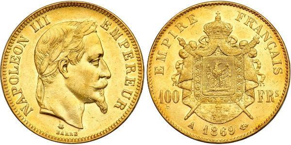 100 Franc 法蘭西第二帝國 (1852 - 1870) 金 拿破仑三世