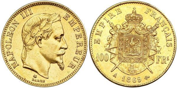 100 Franc 法蘭西第二帝國 (1852 - 1870) 金 拿破仑三世