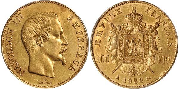 100 Franc 法蘭西第二帝國 (1852 - 1870) 金 拿破仑三世