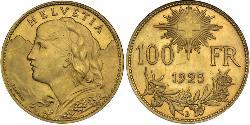 100 Franc 瑞士 金 