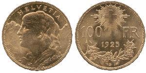 100 Franc 瑞士 金 