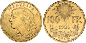 100 Franc 瑞士 金 