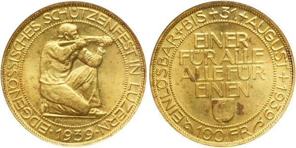 100 Franc 瑞士 金 