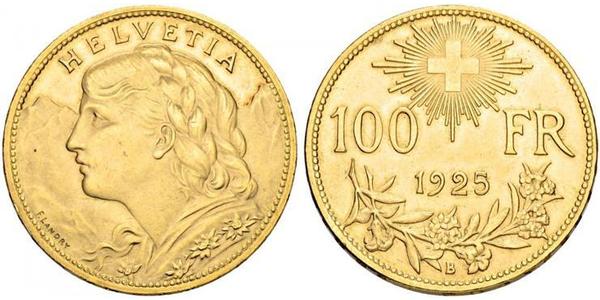100 Franc 瑞士 金 