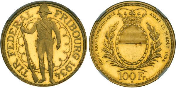 100 Franc 瑞士 金 