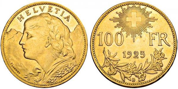 100 Franc 瑞士 金 