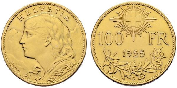 100 Franc 瑞士 金 