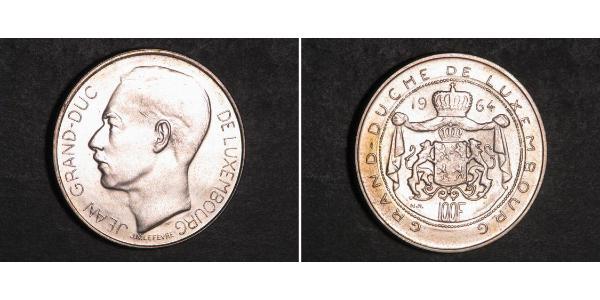 100 Franc 卢森堡 銀 让 (卢森堡大公) (1921 - 1964)
