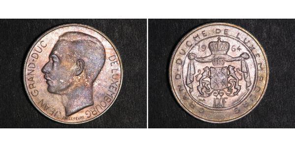 100 Franc 卢森堡 銀 让 (卢森堡大公) (1921 - 1964)