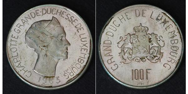 100 Franc 卢森堡 銀 