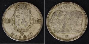 100 Franc 比利时 銀 