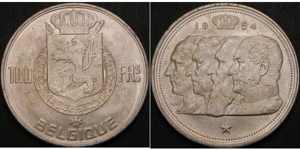 100 Franc 比利时 銀 