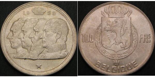 100 Franc 比利时 銀 