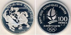 100 Franc 法蘭西第五共和國 銀 