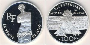 100 Franc 法蘭西第五共和國 銀 