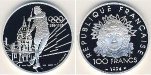 100 Franc 法蘭西第五共和國 銀 