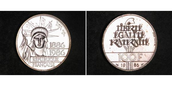 100 Franc 法蘭西第五共和國 銀 