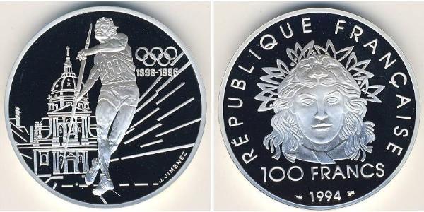 100 Franc 法蘭西第五共和國 銀 