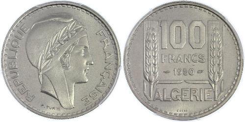 100 Franc Algeria 銅/镍 