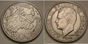 100 Franc Monaco 銅/镍 兰尼埃三世
