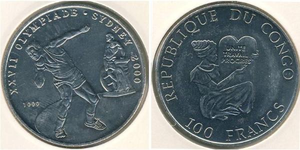 100 Franc 刚果民主共和国 銅/镍 
