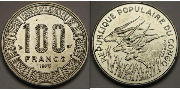 100 Franc 刚果民主共和国 銅/镍 