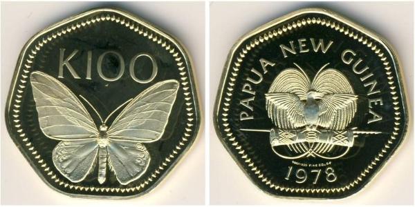 100 Kina Papua New Guinea Gold 